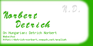 norbert detrich business card